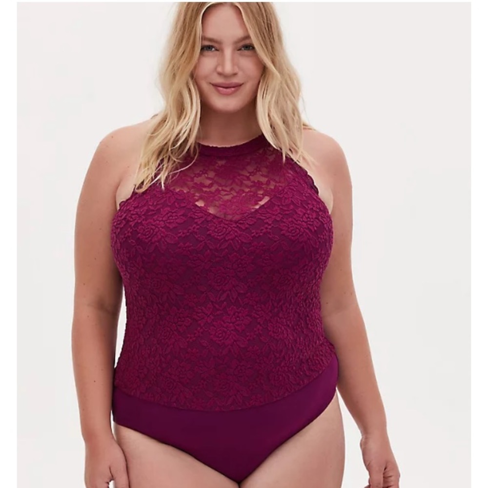 Torrid Purple Lace Bodysuit